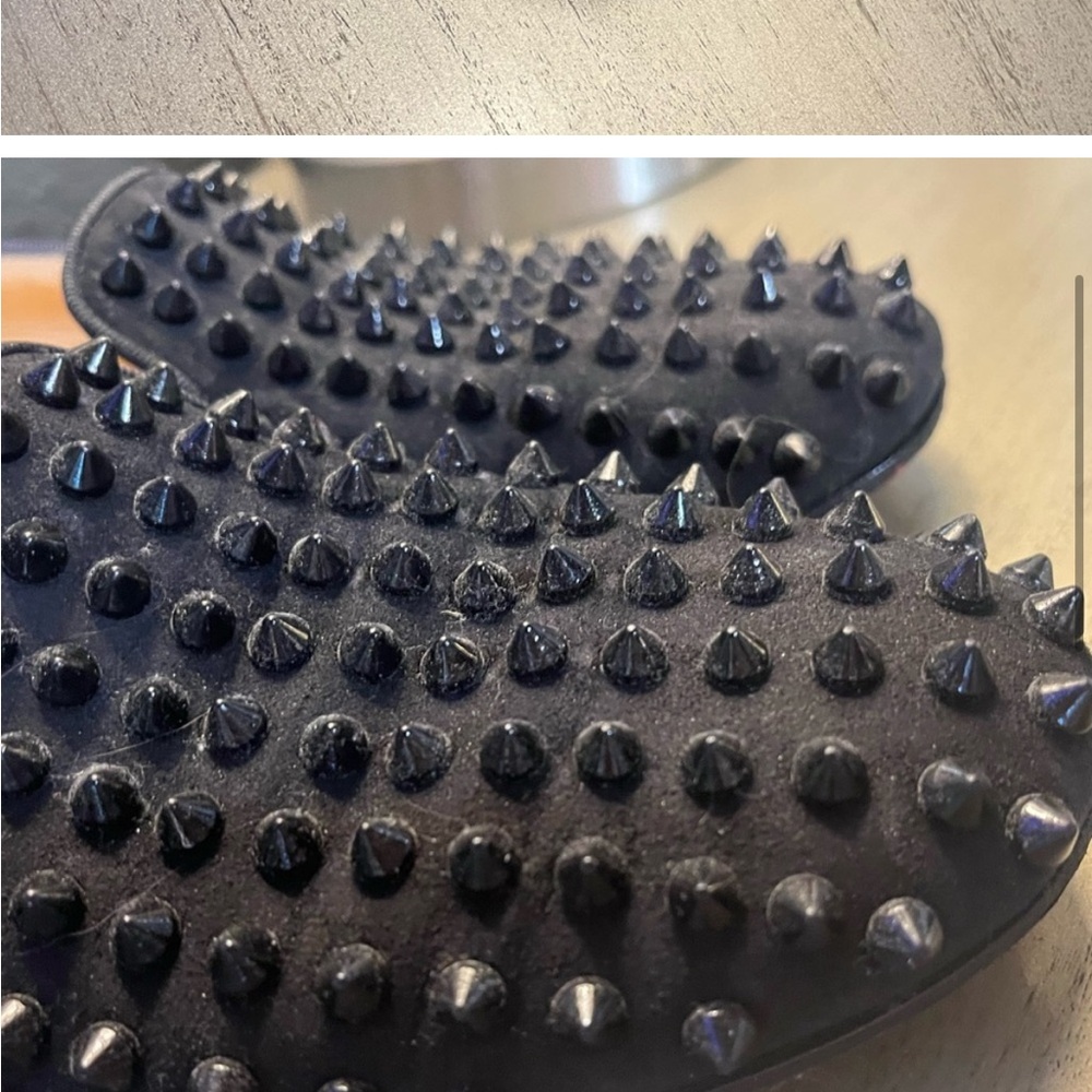 Christian Louboutin Black Spiked Loafers - Picture 5 of 11